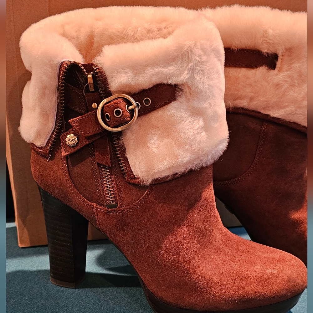 NWT UGG Scarlet Suede Booties.